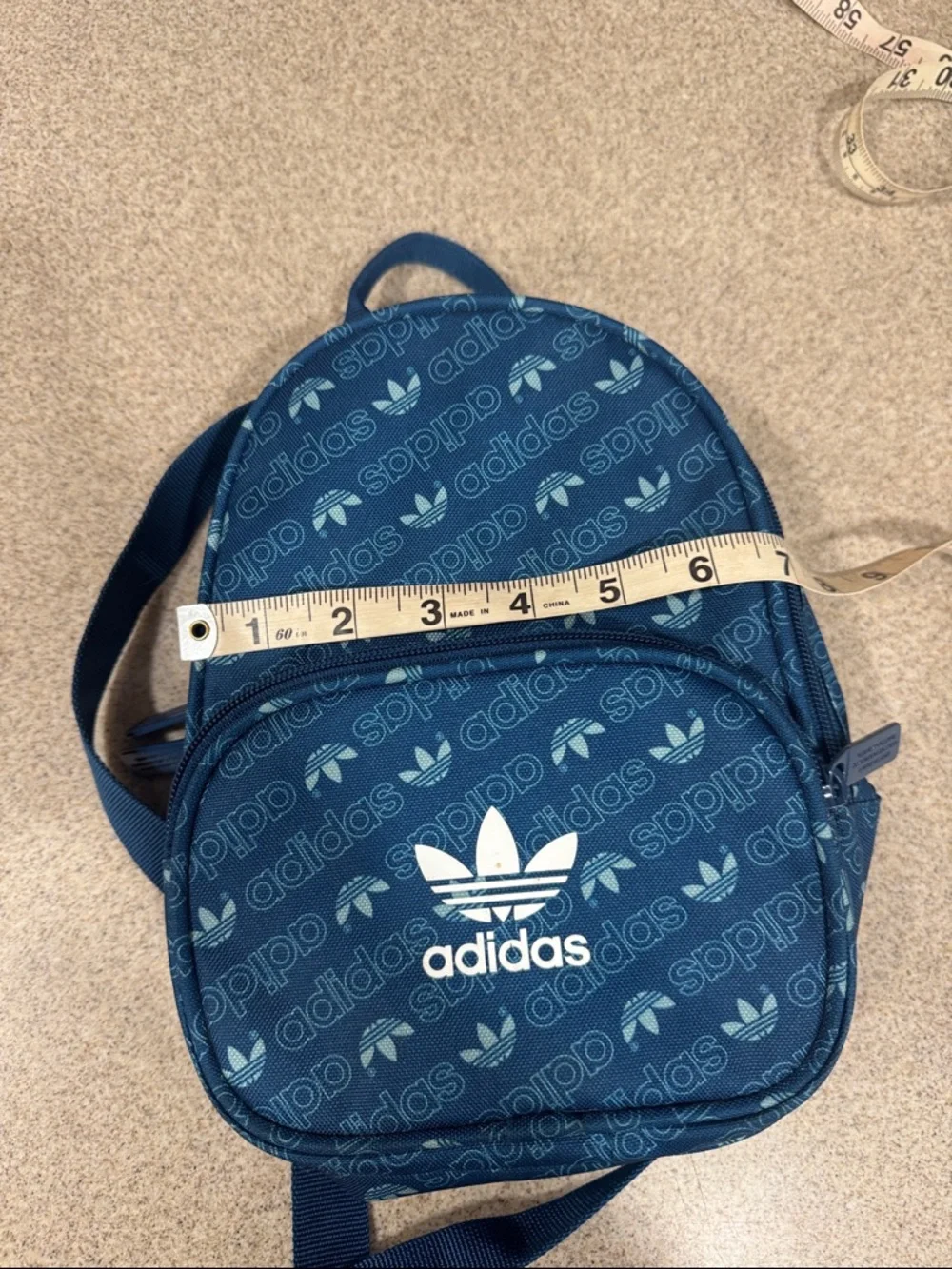adidas Teal Mini Backpack with Trefoil Print - Picture 4 of 5
